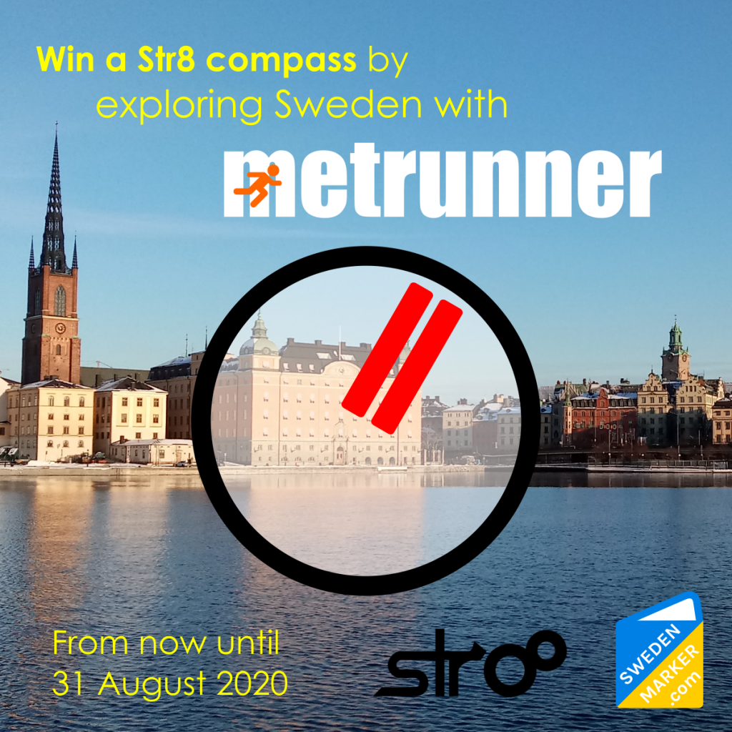 Win a Str8 compass by exploring Sweden with Metrunner virtual orienteering competition!
